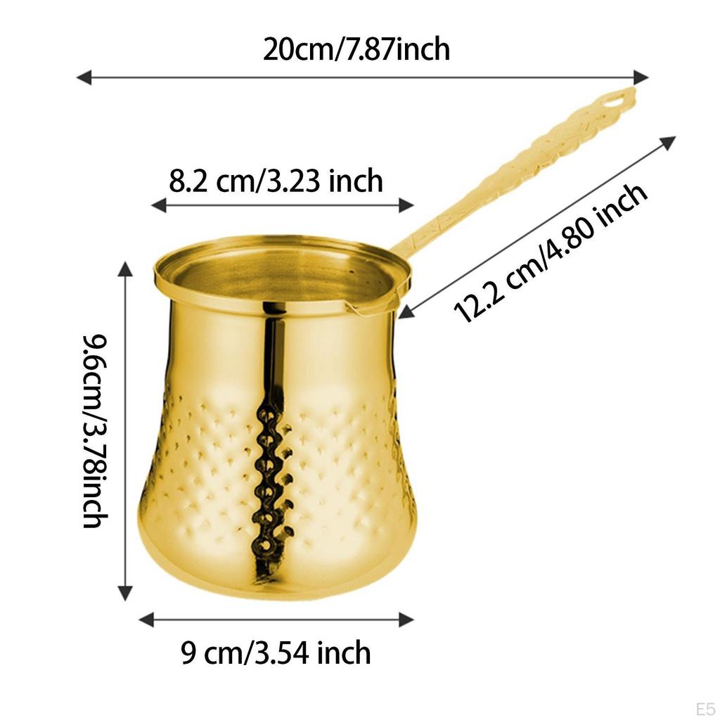 Coffee Pot Chocolate Melting Comfortable Grip Accessories Portable Stainless Steel