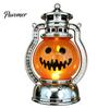 Durable Plastic Lamp Halloween Pumpkin Lantern, Flickering LED Lamp, Vintage Handheld Spooky Night Decor Oil for Tabletop Indoor Outdoor Party