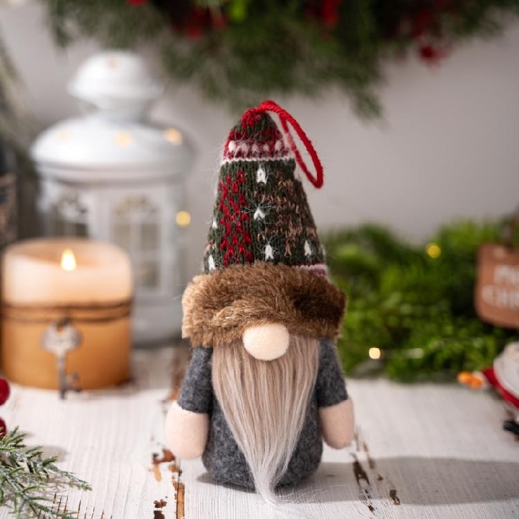 Glowing Fabric Dwarf Doll with LED Light Christmas Tree Hanging Decoration For Kid Room Nursery Holiday Decoration
