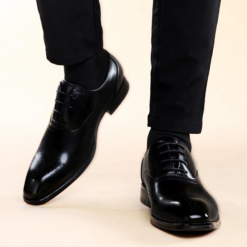 2024 New Brand Men Casual Shoes Vintage Lace-Up Men's Business Footwear Men's Club Shoes Leather Fashion Oxfords Shoes Men