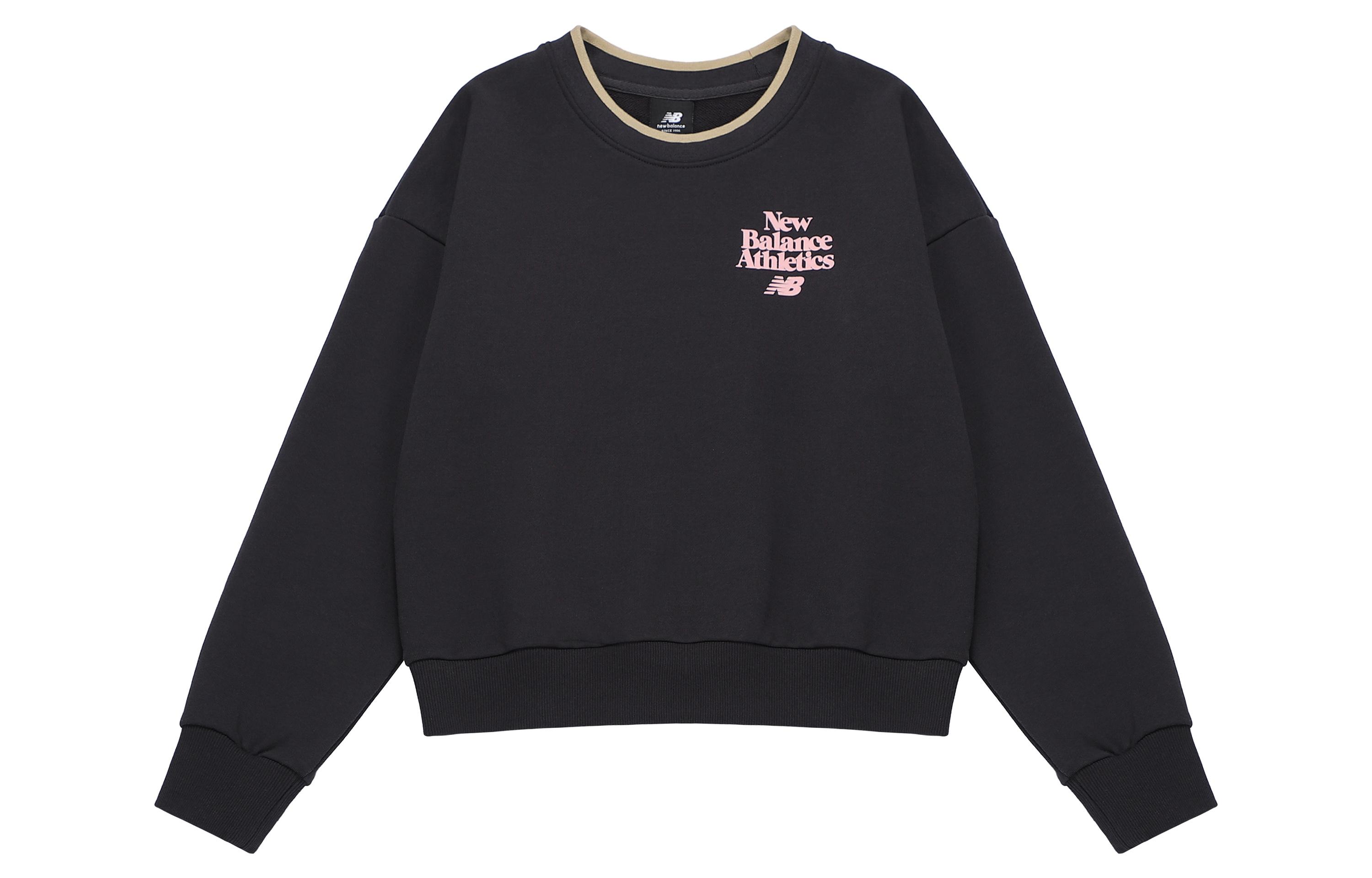 New Balance Sweatshirts Women s Navy Blue Crew Neck Moderate Regular AWT23552-PHM S