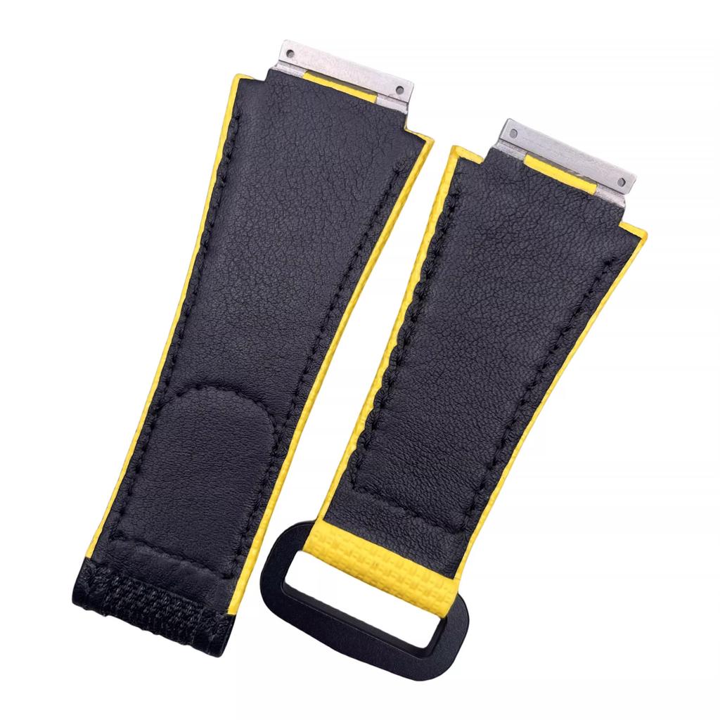 Customized Rubber Watchband for Richard Strap Hook and Loop Fluororubber RM011 RM030 RM010 RM055 Bracelet Screw Down Connection