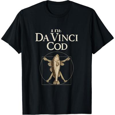 The Da Vinci Cod Renaissance Codfish Vitruvian Design T-Shirt
