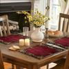European Retro Palace Style Dining Mat With Wine Red And Gold Desktop Decoration Accessories