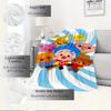 1pc Plim Plim Digital Print Flannel Blanket - Contemporary Style, Suitable for All Seasons, Perfect for Home, Travel, or Camping - Machine W