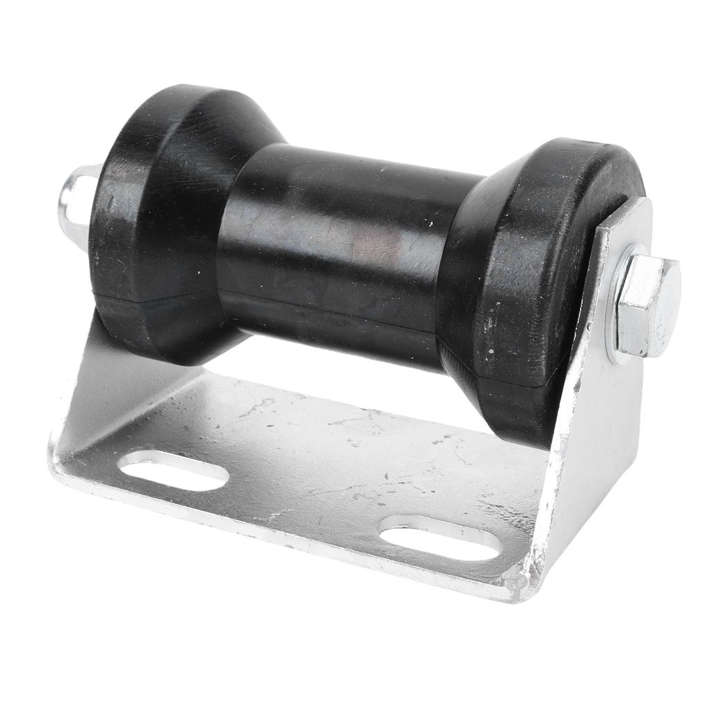 5 Inch Rubber Boat Trailer Roller with Steel Bracket Keel Roller Assembly Kit for Replacement