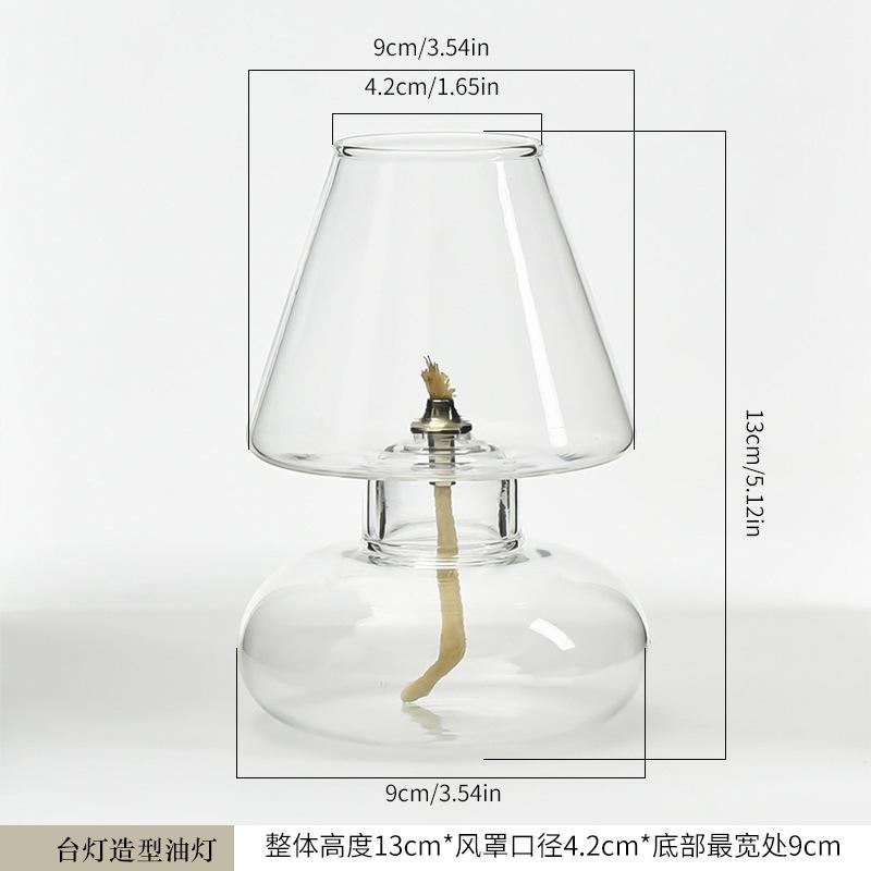 

Nordic Handmade Glass Oil Lamp with Shade Windproof Decor Home Candle Holder Wholesale 4XL светло-серый