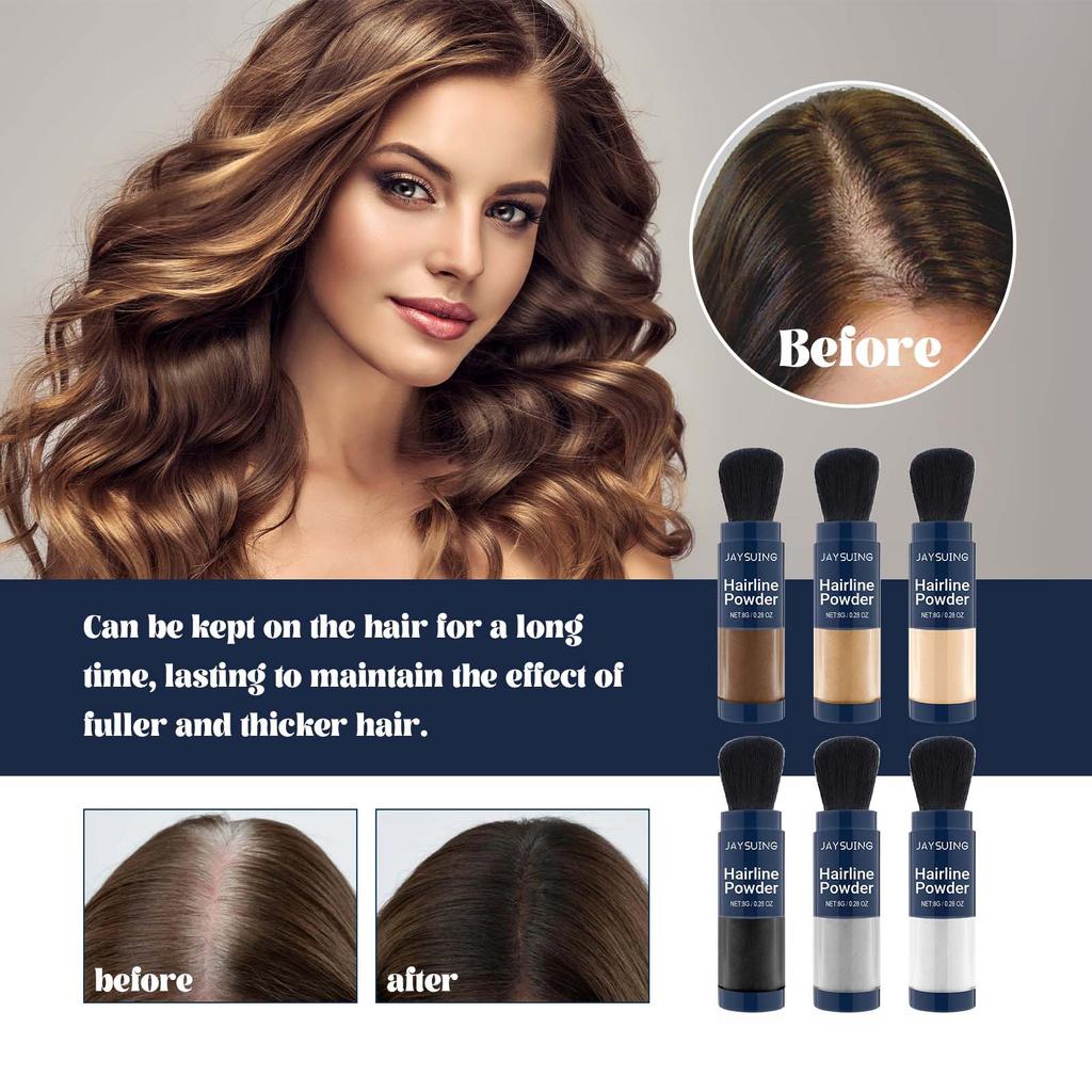 Poudre de fibre capillaire dense, cheveux épais, duveteux, couleur complémentaire, comblement de la ligne des cheveux, rafraîchissant, contrôle du sébum