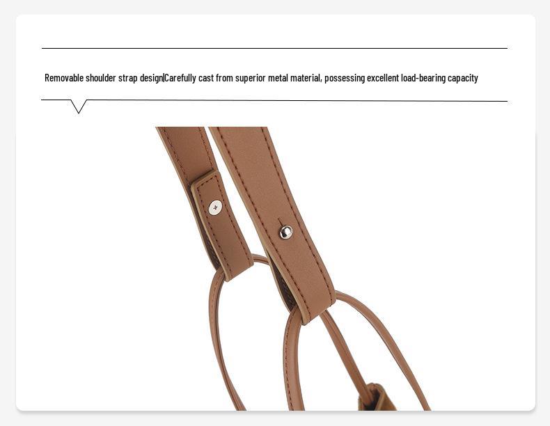 Gefrostete Rindsleder Schulter-Umhängetasche - Retro Herbst/Winter High-End Mode Nische Damen-Tasche.