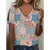 JPNTKY Women's Fashion Casual Short Sleeve V Neck Blouses & Shirts