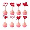 8/24-Piece Heart-Themed Cake Decorations Birthday, Wedding, Party, Valentine's Day Cake Decorations DIY Cake Decorations