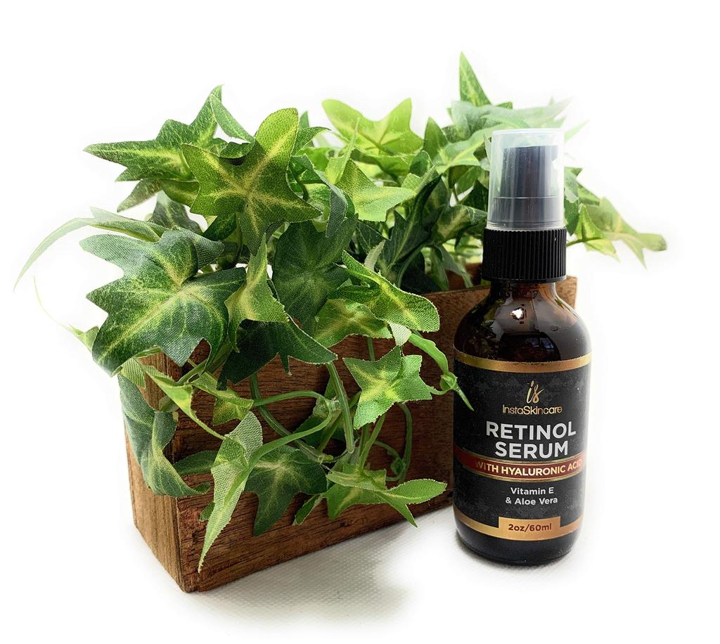 Premium Retinol Undiluted Hyaluronic Vitamin Vitamin and Aloe Large Made in the Serum, Retinol, Acid, A, E, Vera. Organic, Capacity, USA.
