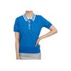 J.LINDEBERG Logo All Over Print Golf Knit Short Sleeve Polo Shirt Women Tops Blue AWKW06933-O463