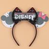 Trip Mickey Ears Headband For Girls Women Sequin Castle 5"Bow Hairband Festival Party Cosplay DIY Hair Accessories