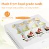 10/24Pcs Cupcake Packing Box 16-Grids Paper Bakery Boxe with Clear Window for Party Desserts Pastries Chocolates Containers New