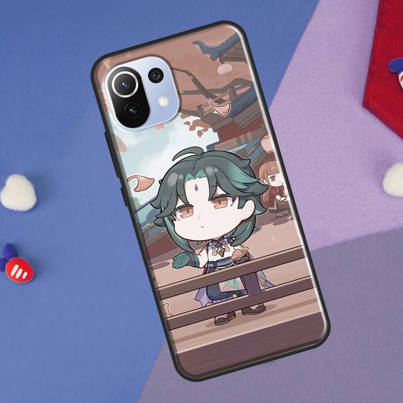 Genshin Impact Chibi Cover For Xiaomi 14T Pro 11T 12T 13T 13 14 Ultra POCO X7 Pro X3 X5 F3 F5 F6 M6 X6 Pro Case