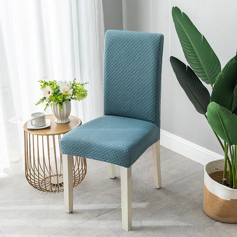 Household Joint Simple Elastic Universal Seat Cover Knitted Stool Cover Fabric Plaid Dining Chair Cover Thickened Chair Cover