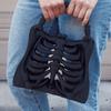 Printed Skeleton Bone Bag Halloween Gothic Skeleton Purse Spooky Ribcage