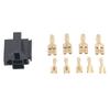 10 Satz Relaisstecker-Kit 5-polig Gehäusehalter 12V Fassung 30A 40A mit 30 Stück 10mm 20 Stück 6,3mm Klemme für Auto LKW Fahrzeug