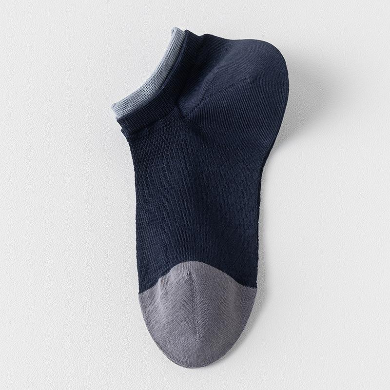 Spring and Summer Men's Short Socks: Blue Anti-drop and Invisible Socks, Thin Boat Socks