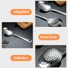 2 Pcs Stainless Steel Serving Spoon Kitchen Utensil Set Slotted Spoons Hot Ergonomic Slotted Spoons Pot Ergonomic Restaurant