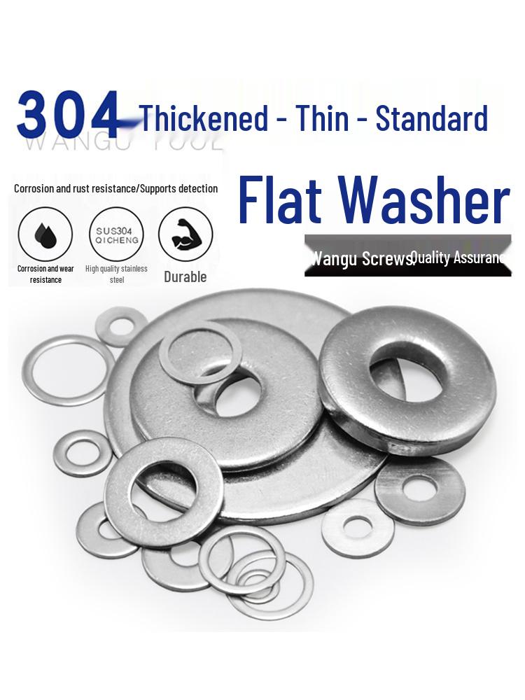 304 Stainless Steel National Standard Flat Washer M4–M20