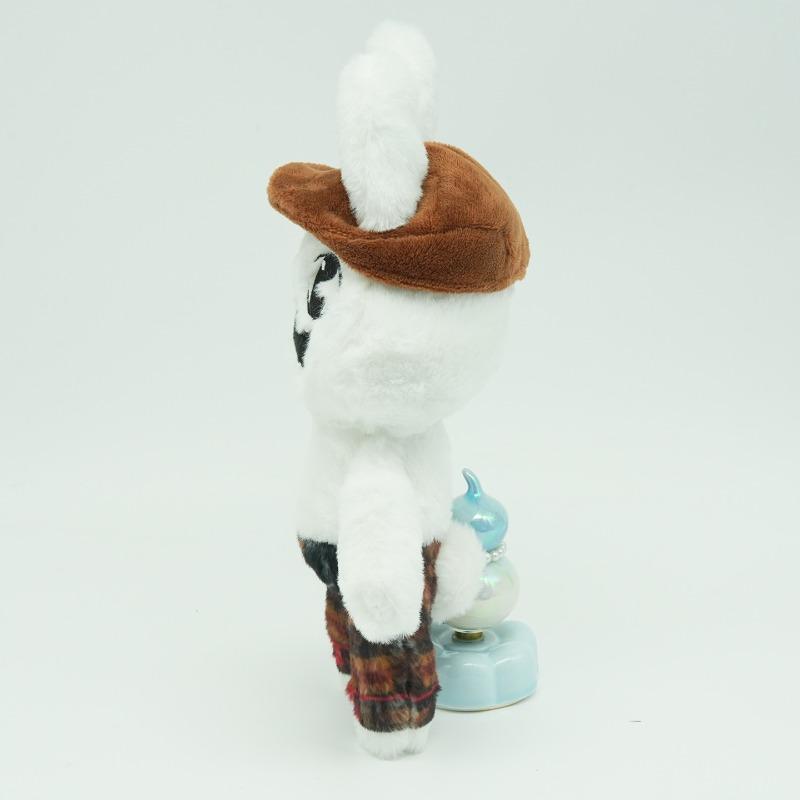 Dierenkliniek Barney Konijn Pluche Speelgoed Game Merchandise Wit Konijn Knuffelpop Schattig Cartoonfiguur Zachte Pluche Knuffel Huisdecoratie Cadeau voor Game Fans