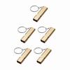 5 Pcs Aluminum Alloy Whistle with Keychain Outdoor Emergency Survival for Camping Hiking Hunting Fishing