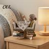 Fine Craftsmanship Decorative Items Wooden Reading Desktop Ornaments for Home Office Decor, Minimalist Figurine, Fashionable Small Creative Art Craft