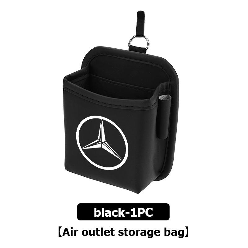 

For Benz Car Leather Air Outlet Storage Bag Sundries Pocket Tissue Boxes Auto Accessories Exclusive AMG W124 W203 W204 SPRINTER