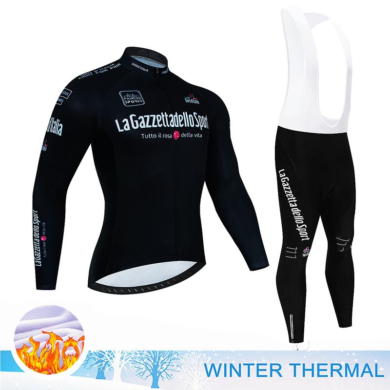 2025 Winter Thermal Fleece Sets Long Cycling Jersey 20D Gel Pad Men Fox Teleyi MTB Ropa Ciclismo Bike Bicycling Maillot Clothes