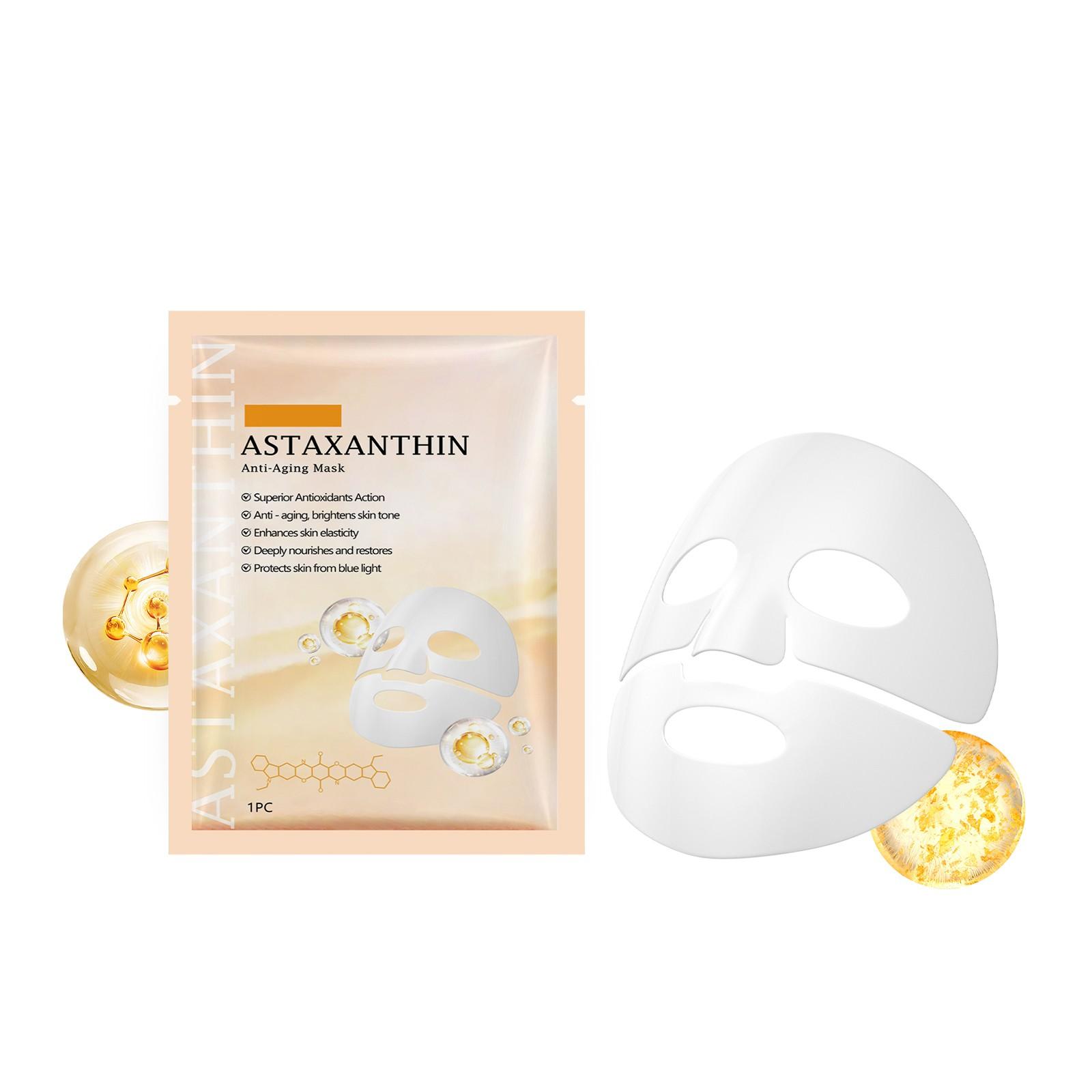 

Маска для лица с астаксантином, успокаивающая кожу и придающая ей сияние, антиоксидантная, отшелушивающая, эластичная и гладкая 10 мл One Size