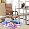 1pc Anime Design Round Carpet - Office Chair Mat with Cute Dog Print, Non-Slip Rug for Home Decor