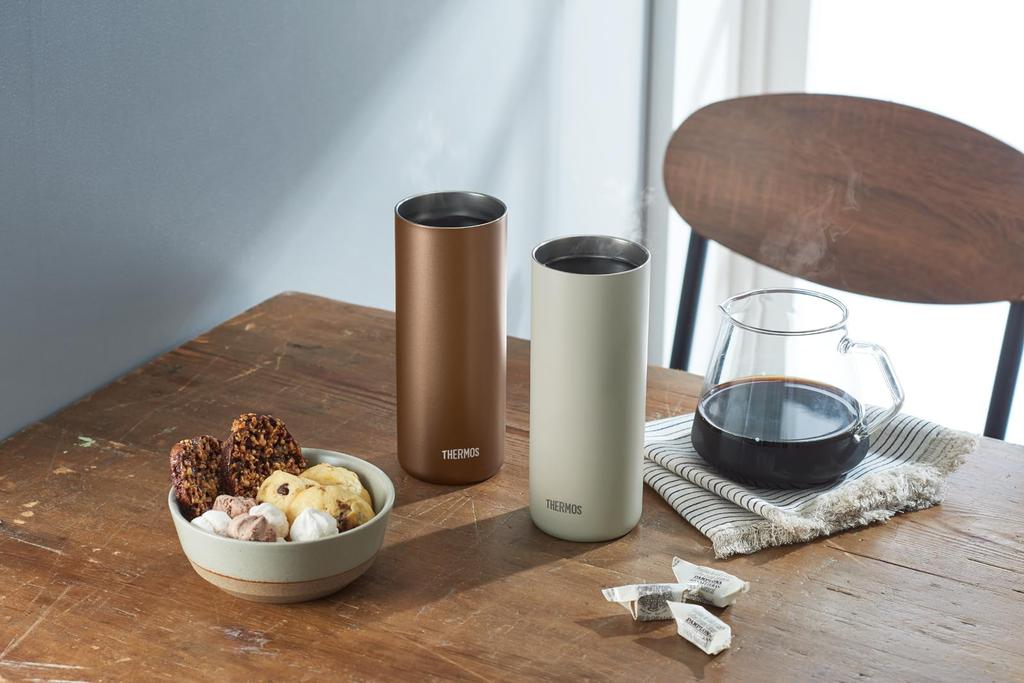 Thermos Vacuum Insulated Metallic MBK Tumbler, 600ml, Black, JDW-600C (Lightweight Model)