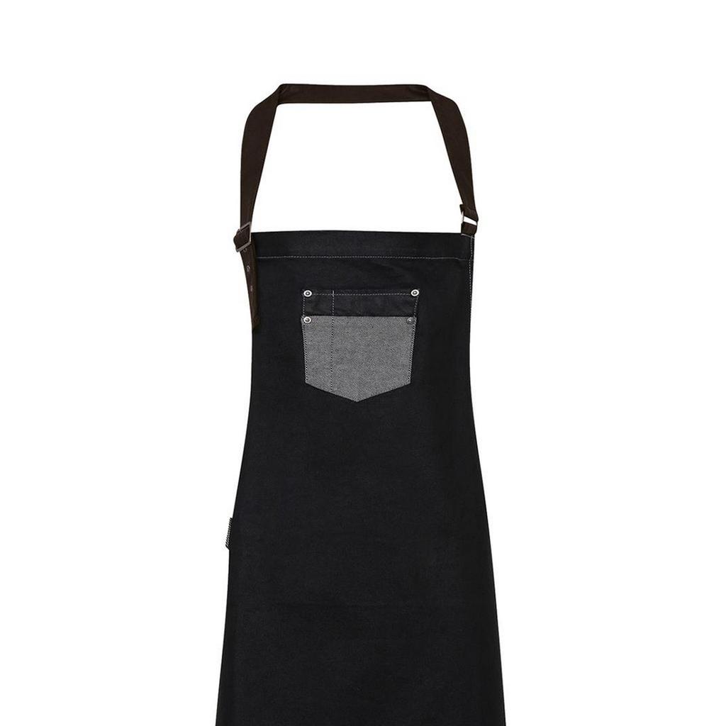 Premier Faux Leather Denim Bib Apron