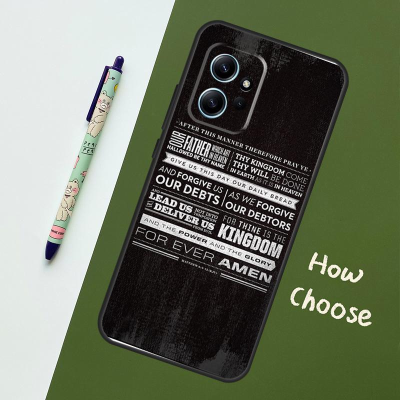 

Christianity Lord Prayer Case For Xiaomi Redmi Note 14 10 11 12 13 15 Pro Plus Cover For Redmi 15 13C 12C 10C 14C 15C Redmi Note 10 Pro
