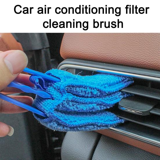 Dual-Head Car Vent Cleaning Brush with Soft Bristles Dashboard Interior Detailing Tool for Dust Removal Reusable Essential Auto Accessory