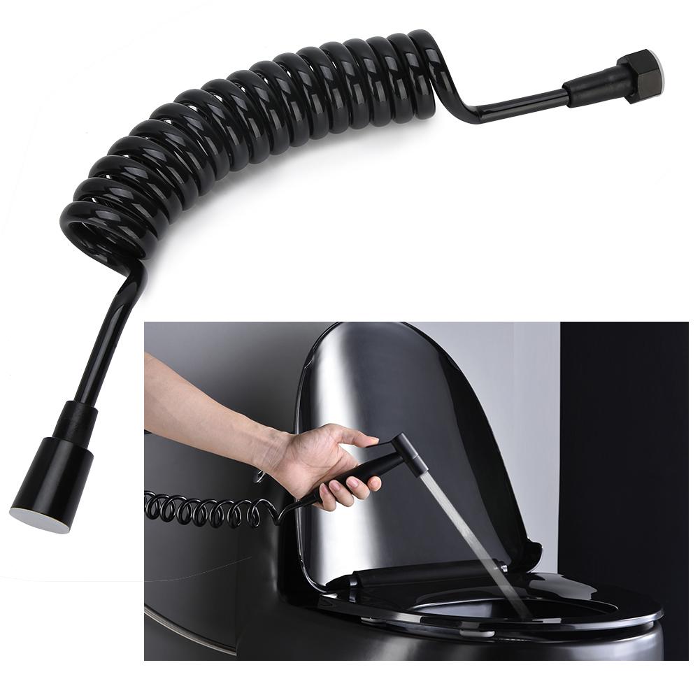 2m PU + Copper Cap Bidet Shower Hose Flexible Retractable Spring Shower Hose Accessory
