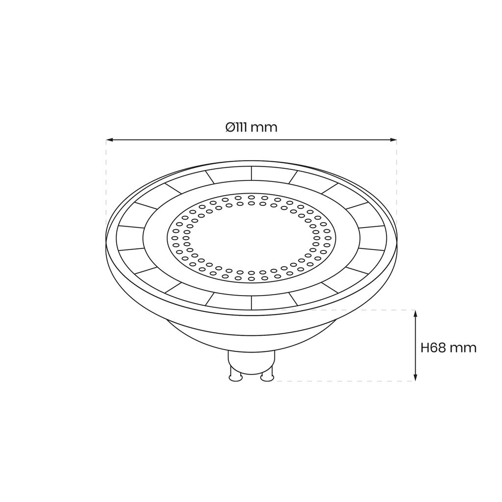 Żarówka Led Biała 10W Ar111 Gu10