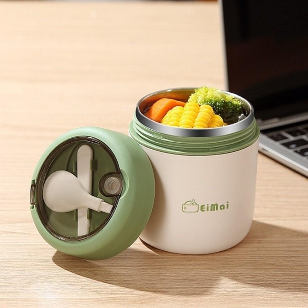 With Spoon Thermal Lunch Box Stainless Steel Insulated Food Container  Outdoor Activities