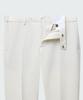 Musinsa Standard Lightweight Tapered Hidden Banding Crop Slacks [Cream]