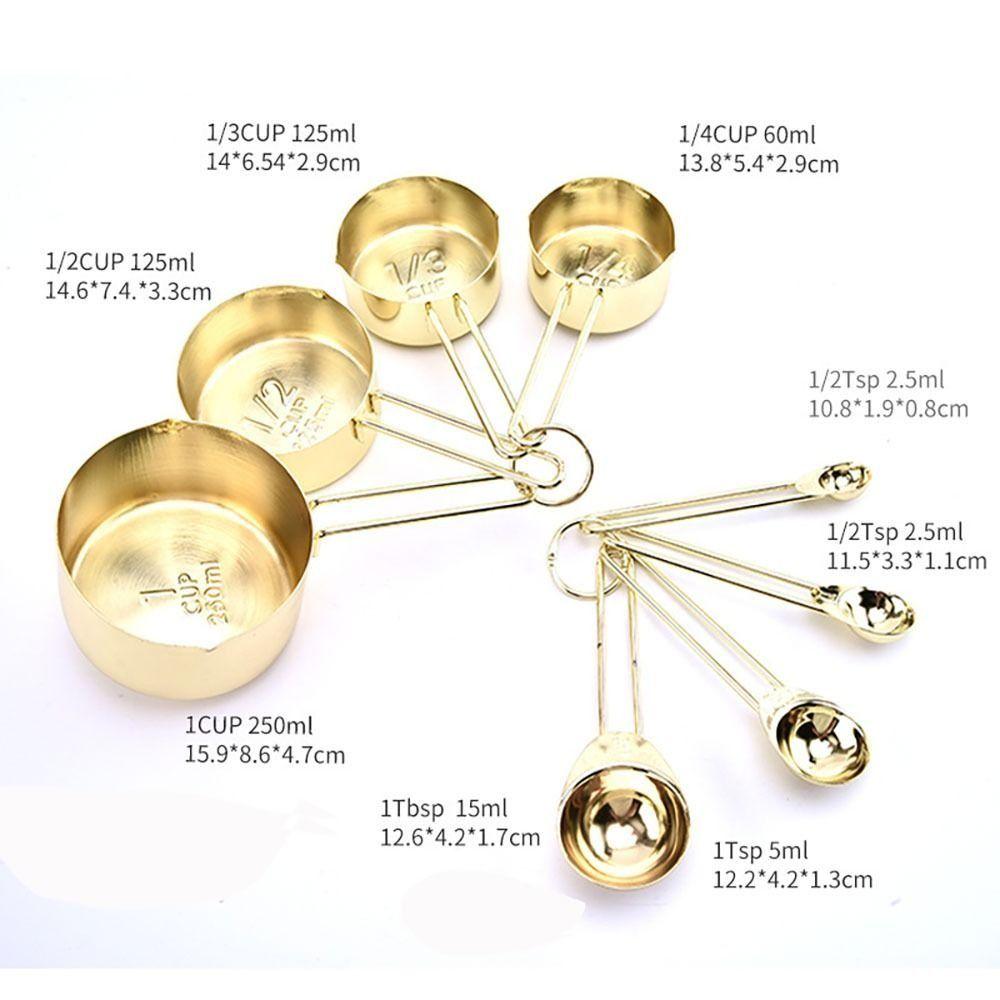 Cooking Baking Measuring Spoon Gold Measuring Cup Set Multi-purpose Measuring Cups Kitchen