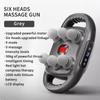 6 Heads High Frequency Vibrate Relaxation Body Massaging Machine Electric Massage Gun Handheld Deep Tissue Percussion Massager