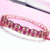 Purple Gold-Plated Rose Gold Inlaid Redstone Bracelet, High-End Foreign Trend Color Gold Bracelet
