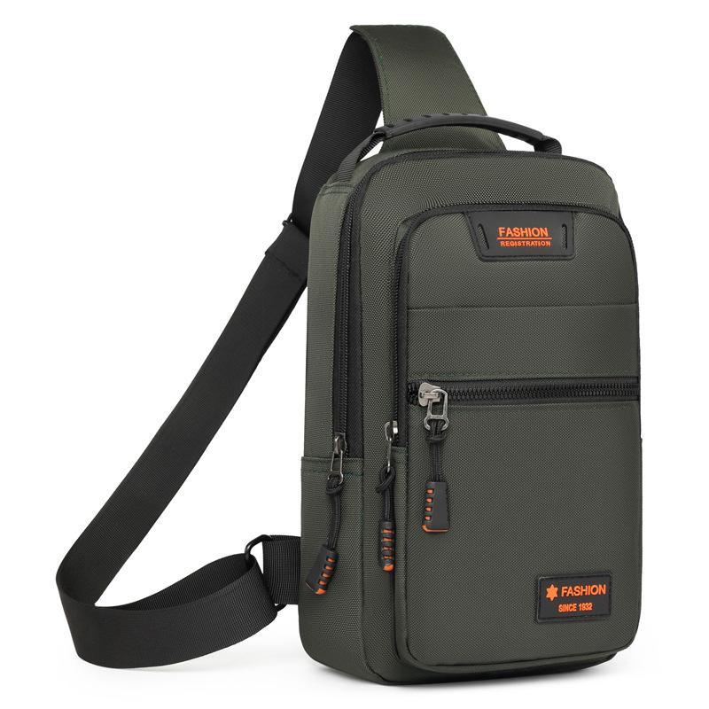 Sports messenger bag men's new black men's bag casual men's backpack cycling multi-compartment breast bag