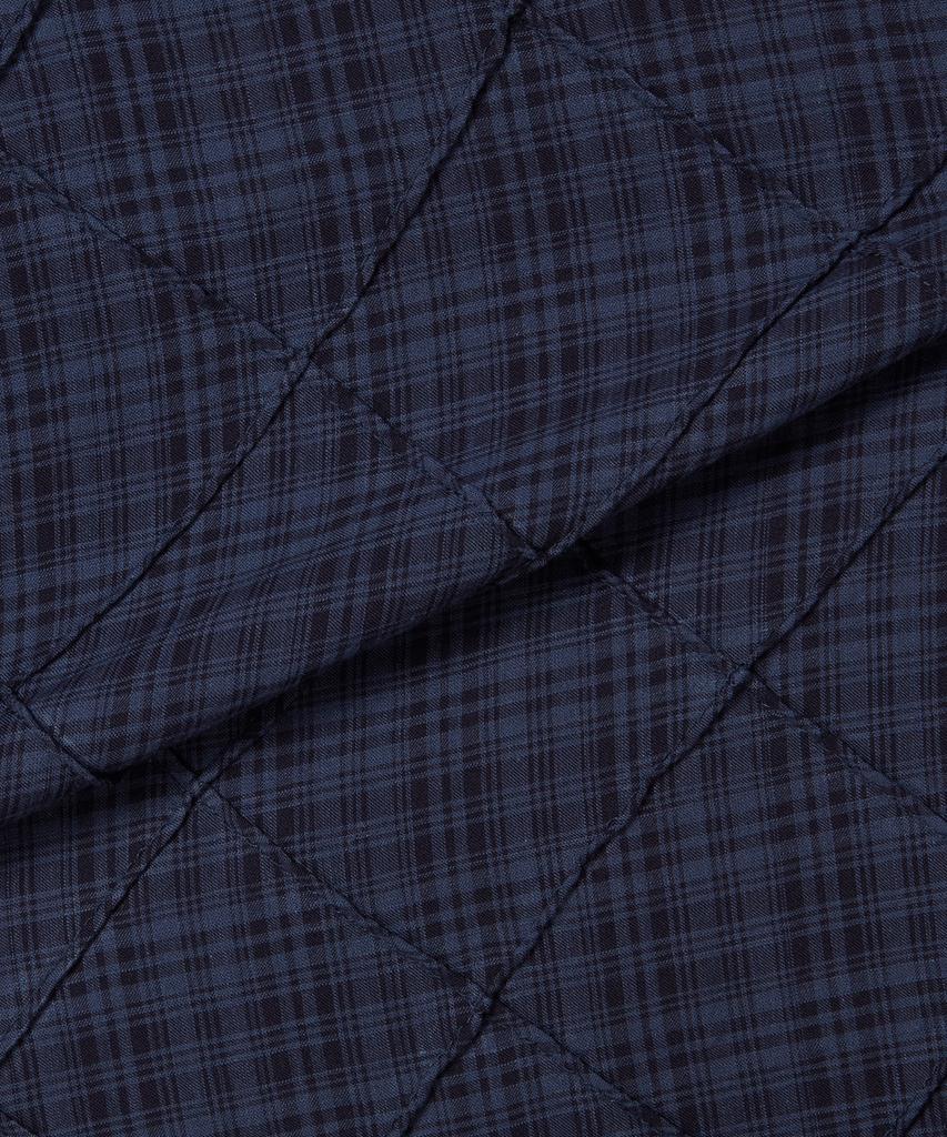 BEYOND CLOSET [Collection Line] Artisan Stitch Check Shirt Navy