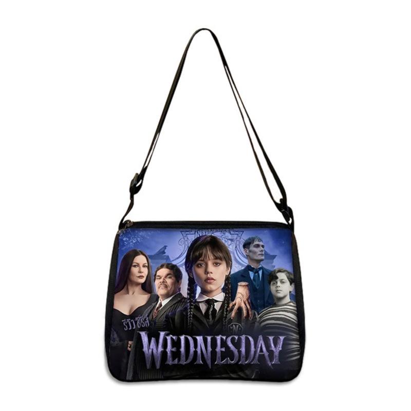 

Сумка на плечо Wednesday Addams Famlily в готическом стиле, легкая и удобная для ношения Poster,20*24cm/7.87*9.45in