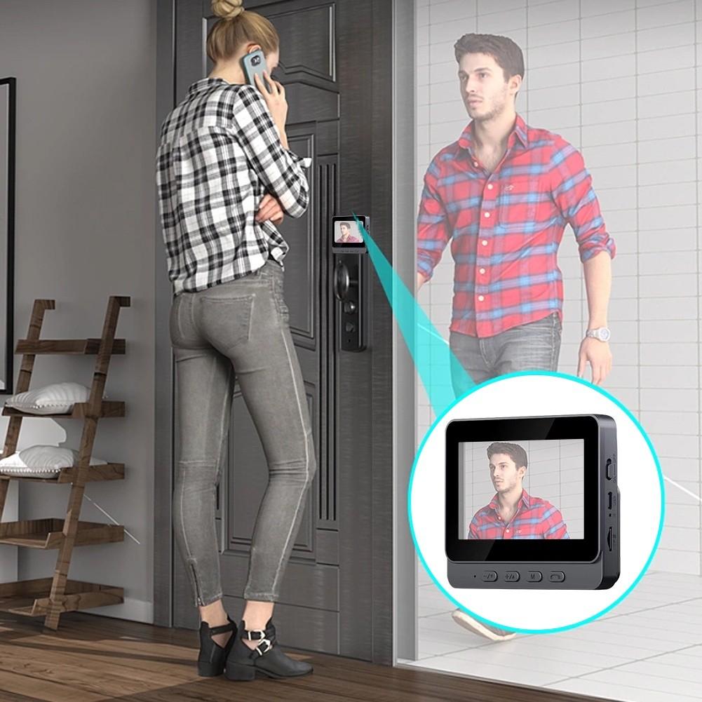 4.3 Inches IPS Screen Wireless Doorbell Household Intercom Video Camera Night Version Two-Way Speaking Video Door Ring