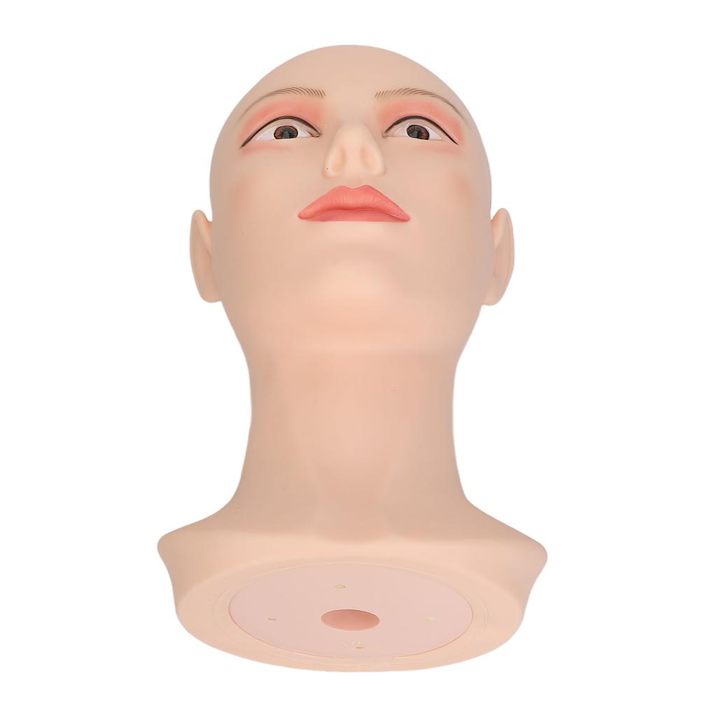 Glatzkopf Mannequin Kopf Perücke Mannequin Kopf Weibliches Gesicht Waschbarer PVC Mannequin Kopfständer für Hüte Auslage