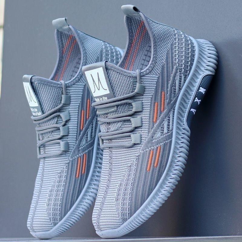 Neue alte Pekinger Stoffschuhe Herren Ein-Pedal atmungsaktives Mesh Sportliche Trendschuhe Studenten Freizeit Weichsohle Deodorant Laufschuhe